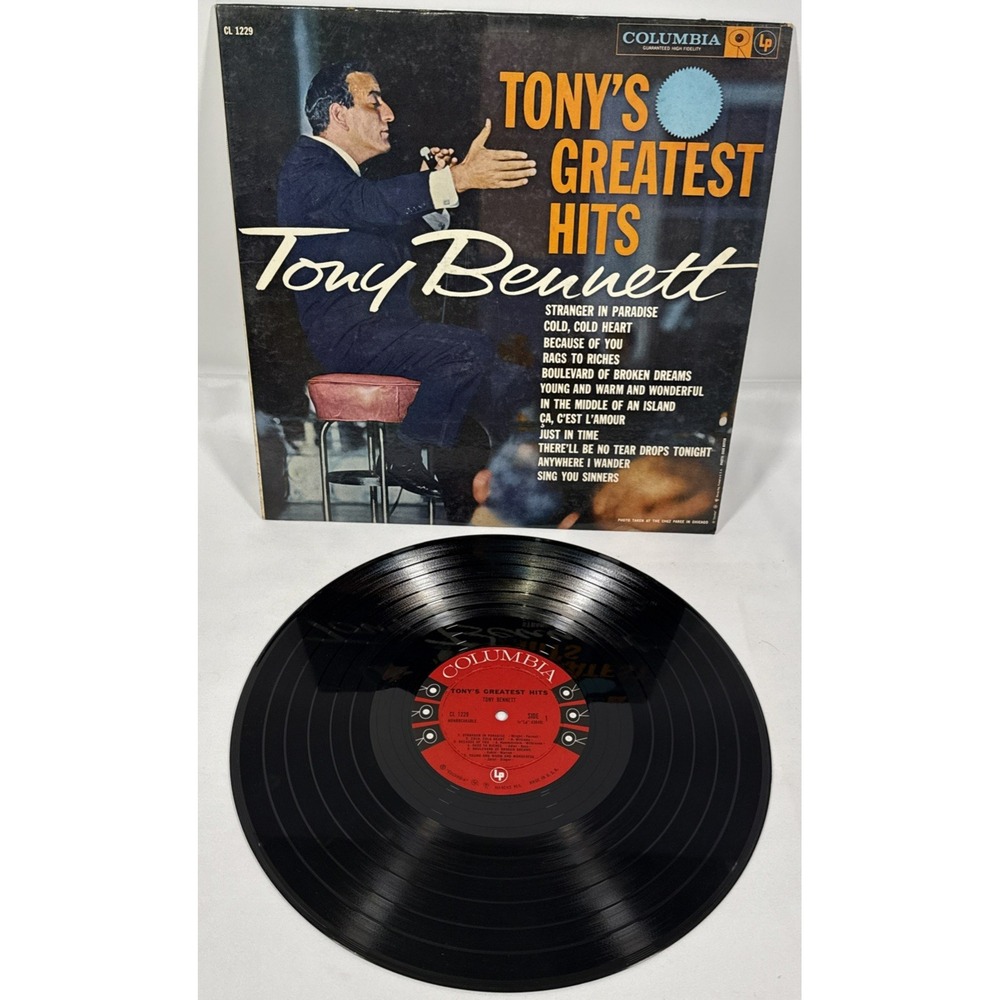 Tony Bennett Tonys Greatest Hits Vinyl LP 12 Inch Black 1958 Columbia CL 1229